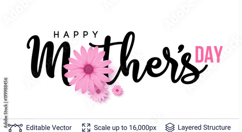 Mother's day greeting card template.