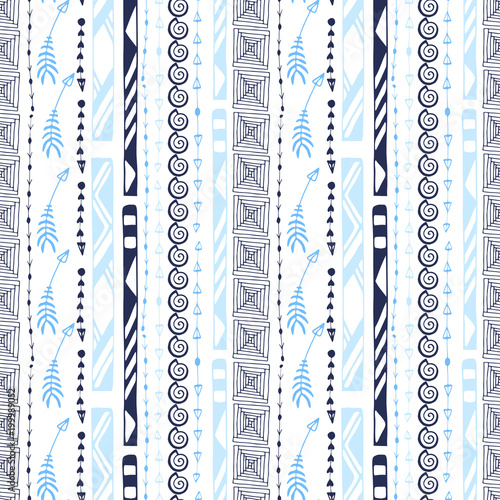 Aztec vector seamless pattern. Modern ornamental background. Geometrical Ethnic print for textile and wallpaper design.
