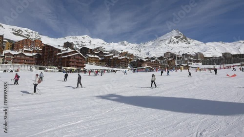People skiing on a ski slope