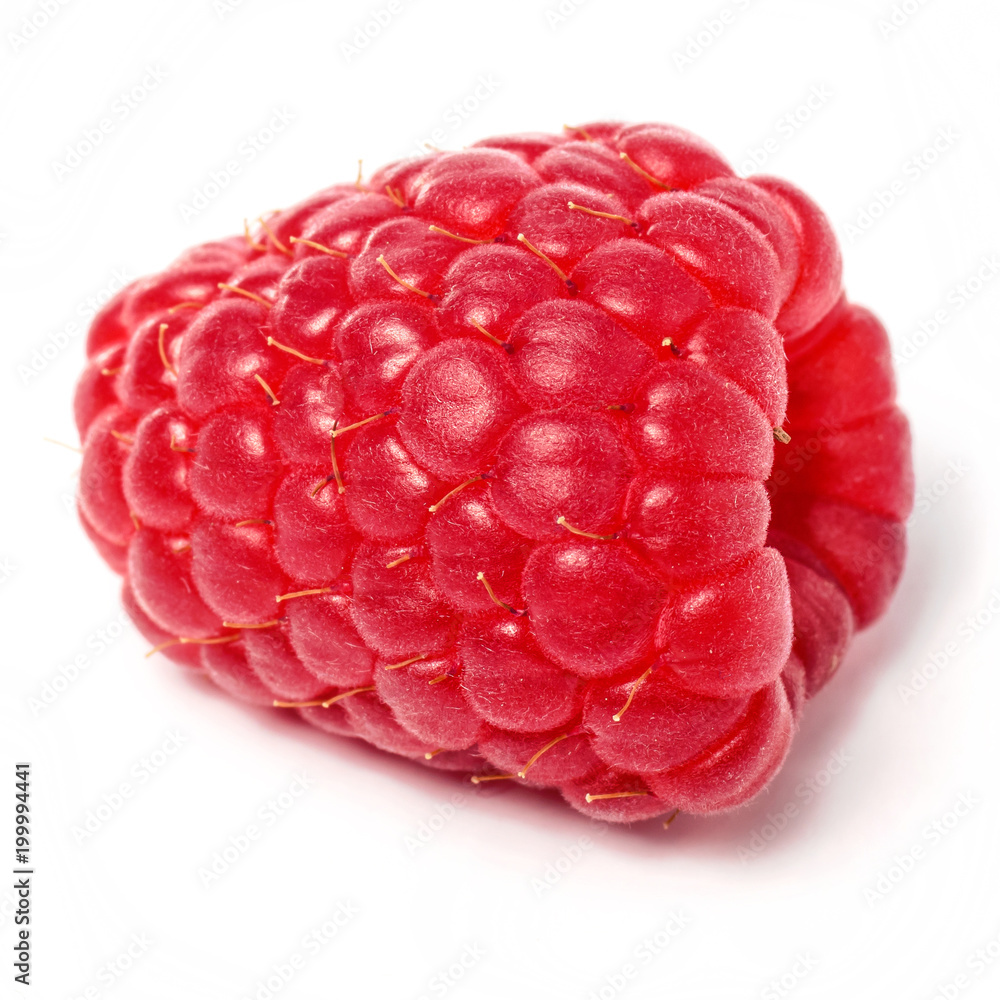 Ripe fresh raspberries isolated on white background macro close up ecology health care concept Ripe fresh raspberries isolated on white background macro close up ecology health care concept