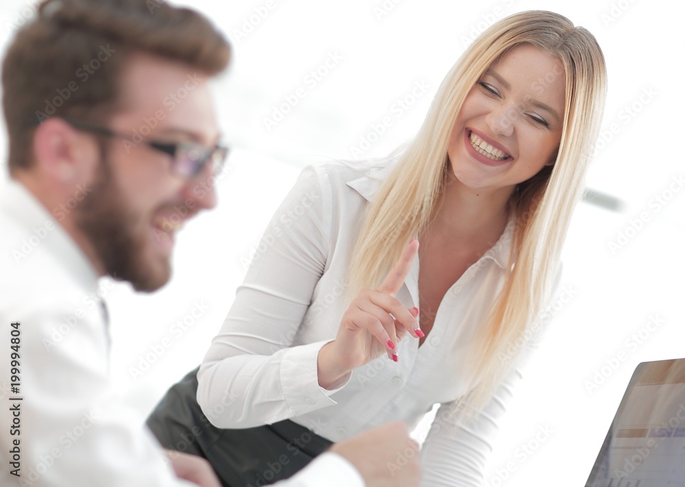 background image colleagues near the desktop. business background. background image colleagues near the desktop. business background.