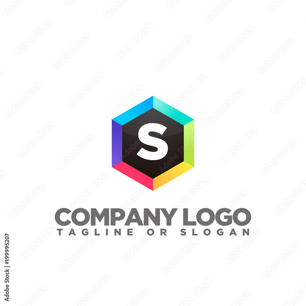 Fototapeta premium S LOGO MODERN TEMPLATE