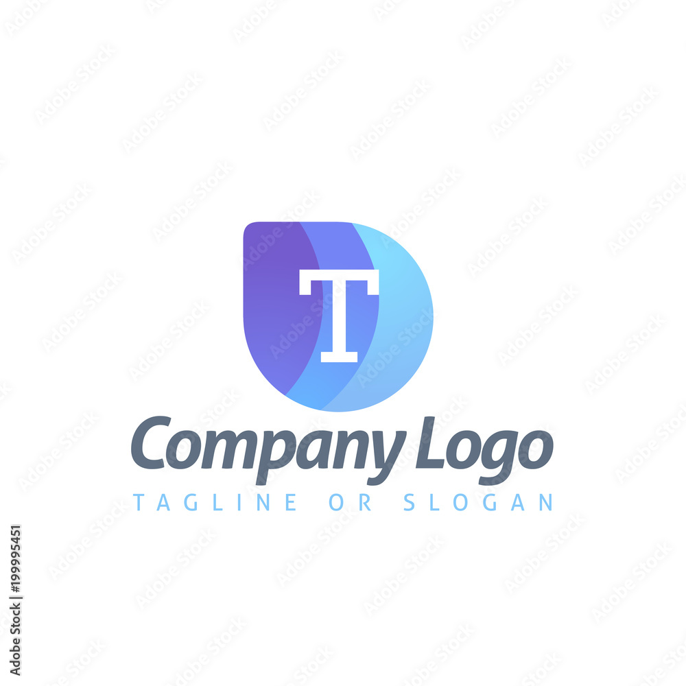 T LOGO MODERN TEMPLATE