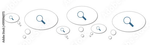 Gedankenblasen - Vergrößerungsglas