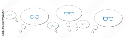Gedankenblasen - Brille