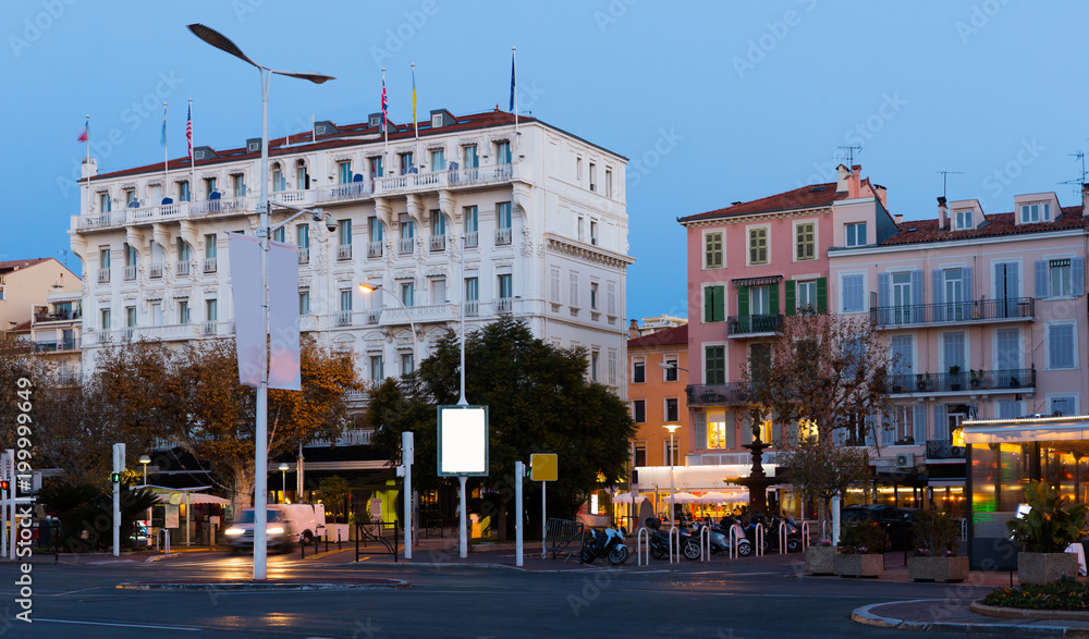 View of streets of Cannes in France