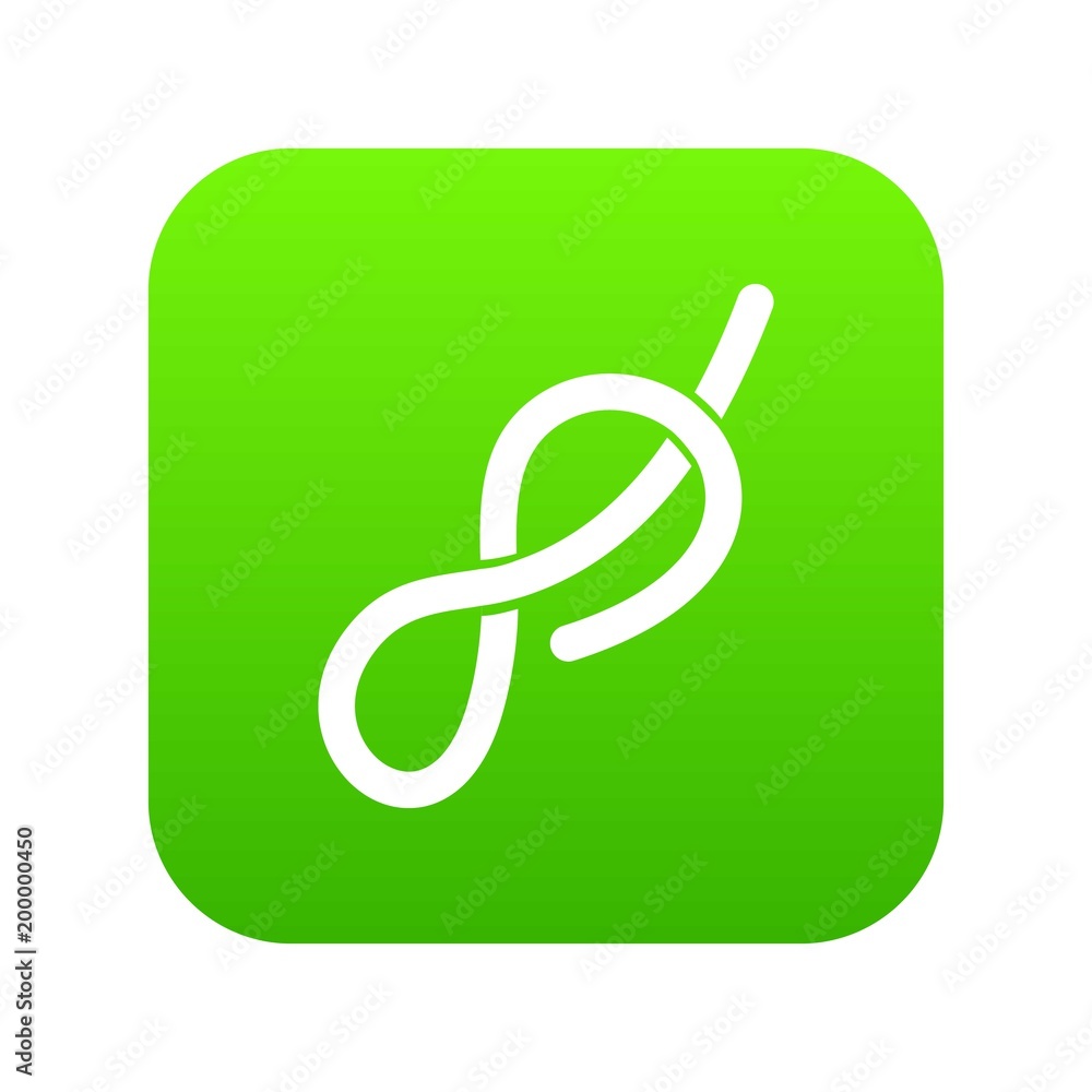 Ship rope icon digital green Ship rope icon digital green