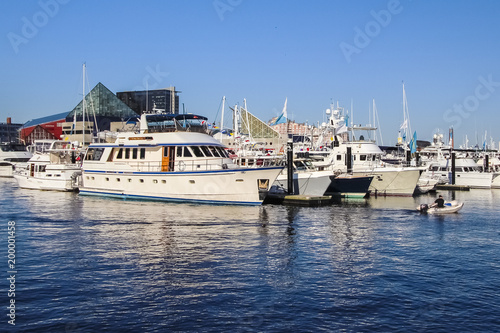 Baltimore Harbor with boats photo