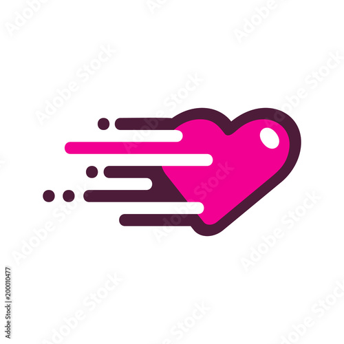 Love Speed Logo Icon Design