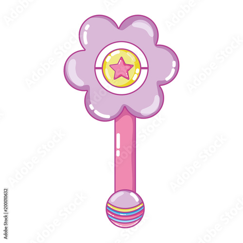 flower rattle baby toy play