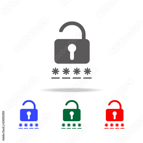 Secure password icon. Elements of cyber security multi colored icons. Premium quality graphic design icon. Simple icon for websites, web design, mobile app, info graphics