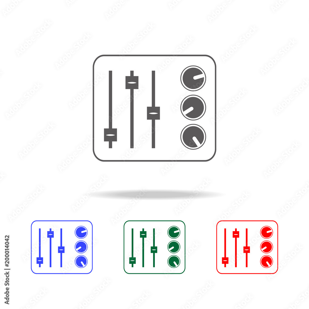 Mixer desk icon. Elements of disco and night life multi colored icons. Premium quality graphic design icon. Simple icon for websites, web design, mobile app, info graphics Mixer desk icon. Elements of disco and night life multi colored icons. Premium quality graphic design icon. Simple icon for websites, web design, mobile app, info graphics