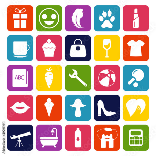 Household and food products. Collection of vector icons.