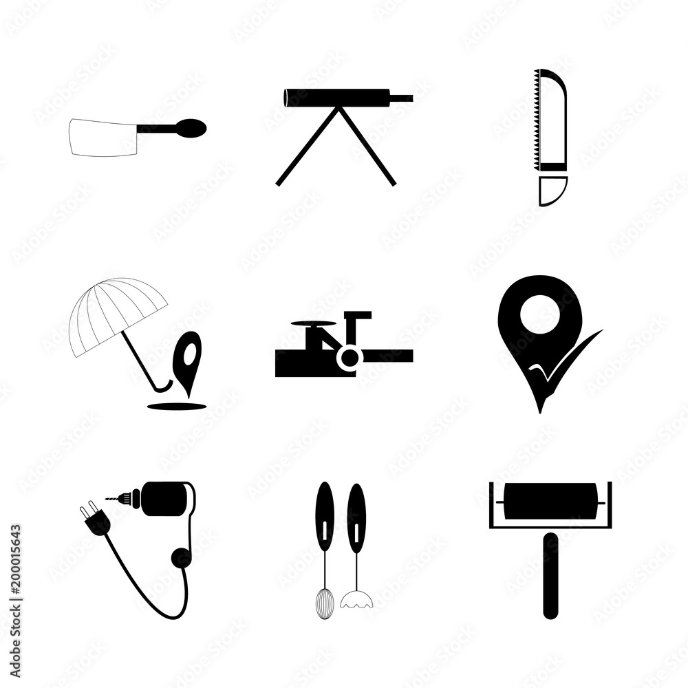 icon Instruments And Tools with ok, mechanic, approved, select and quipment icon Instruments And Tools with ok, mechanic, approved, select and quipment