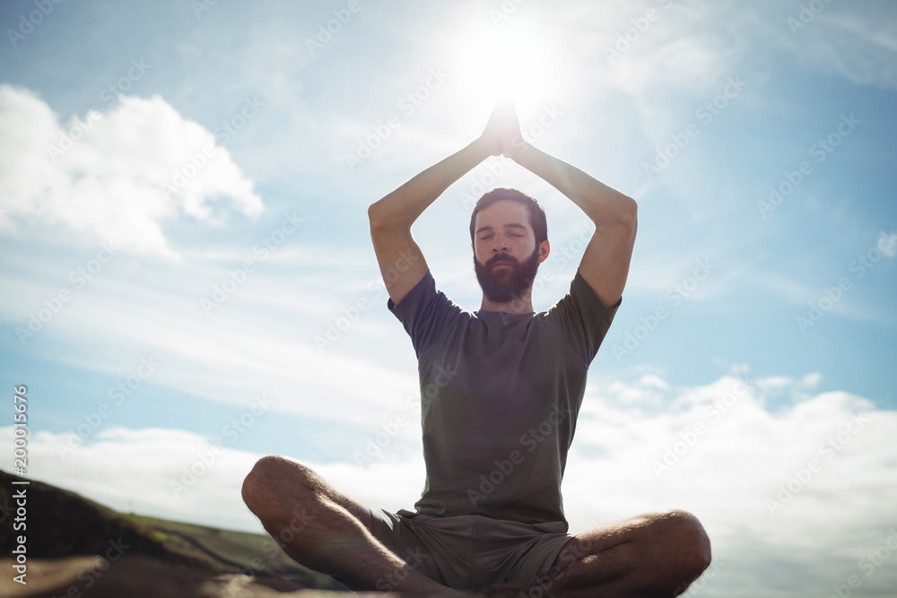 Man performing yoga