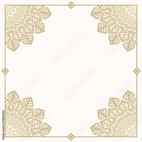 Invitation card with mandala.
