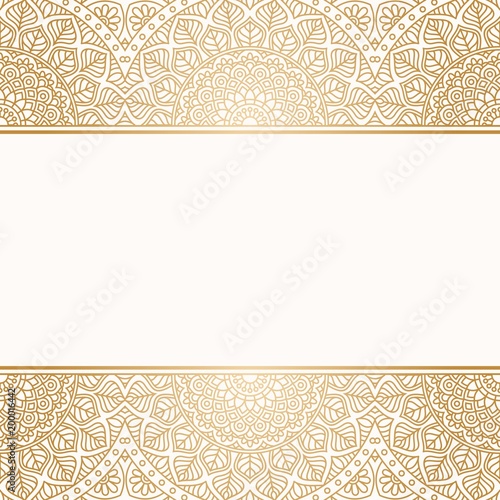 Invitation card with mandala.