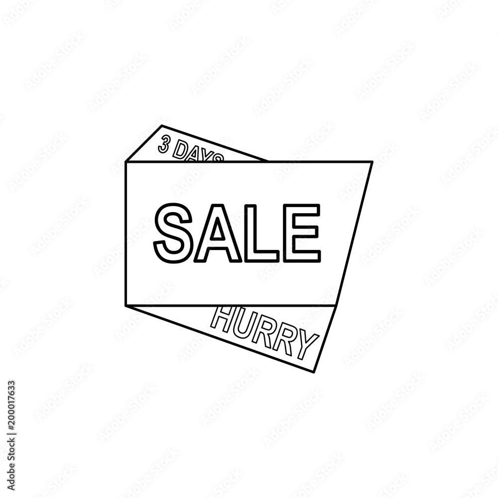 discount 3 days icon. Element of sale signs for mobile concept and web apps. Thin line icon for website design and development, app development. Premium icon discount 3 days icon. Element of sale signs for mobile concept and web apps. Thin line icon for website design and development, app development. Premium icon