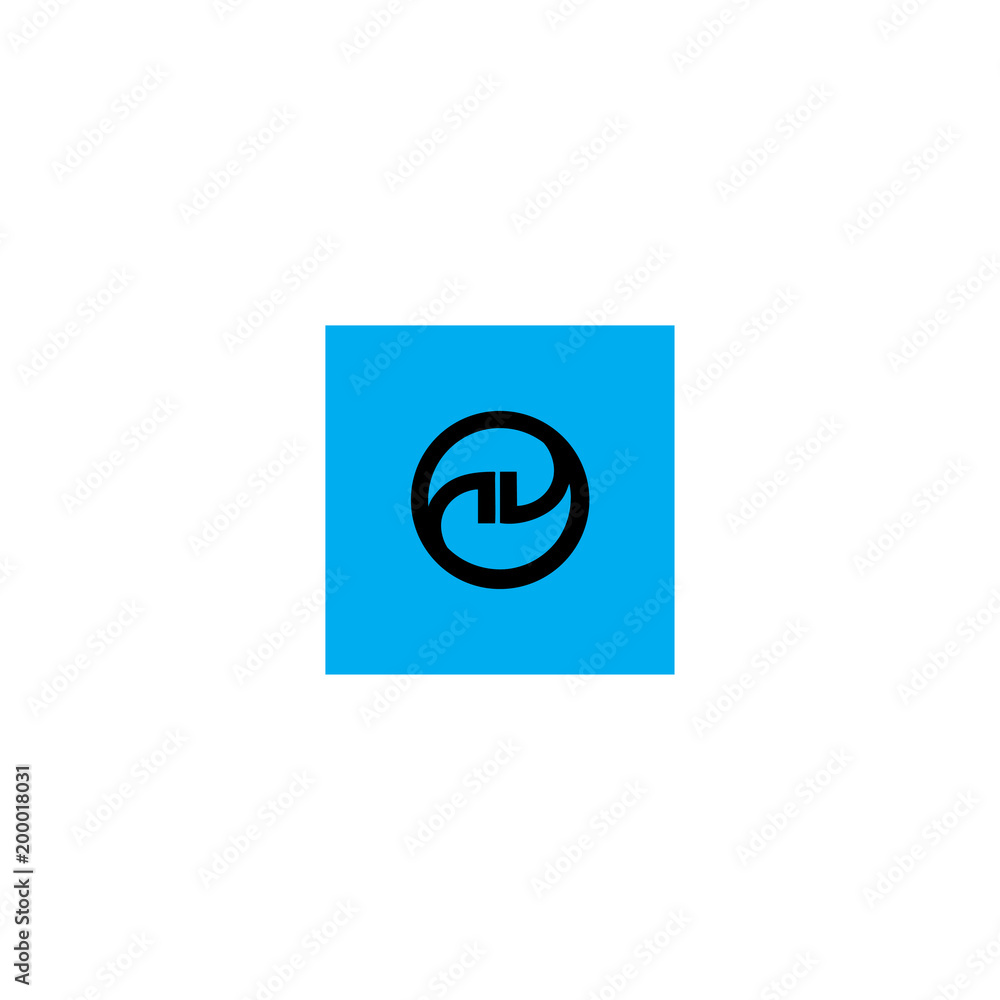 letter nd in a circle logo vector letter nd in a circle logo vector