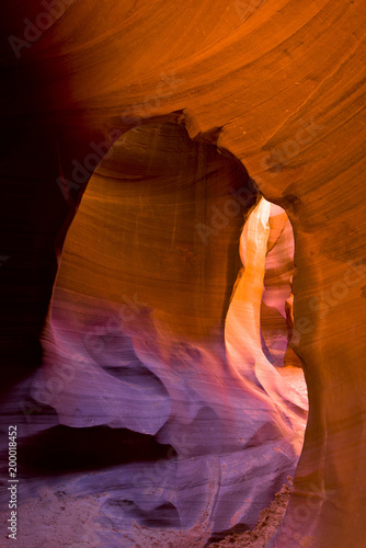 Lower Antelope Canyon in Arizona unique waved sandstone underground labyrinth of colored nature art