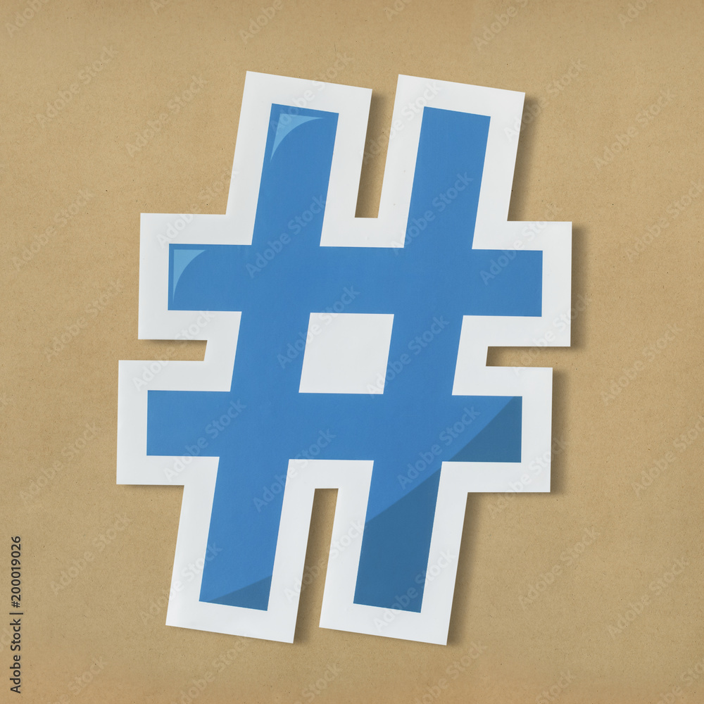 Obraz premium Hashtag digital media feed icon