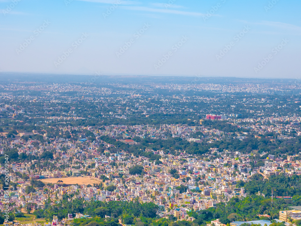 Panoramic view to the city of Mysore, India