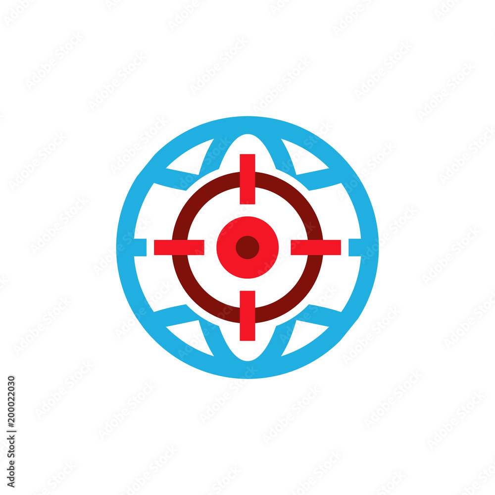 Target World Logo Icon Design Target World Logo Icon Design