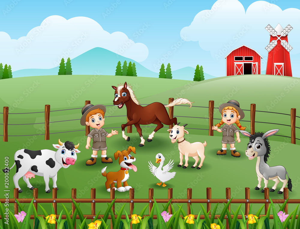 Zookeepers are keeping animals in farm Zookeepers are keeping animals in farm