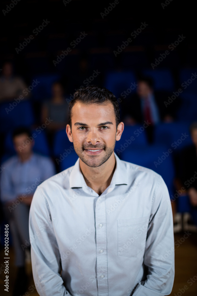 Male business executive at conference center Male business executive at conference center
