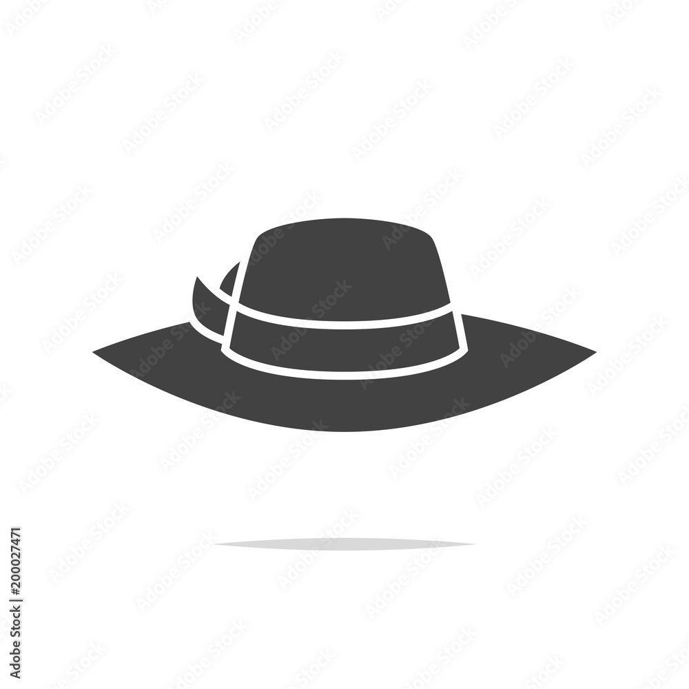 Sun hat icon vector isolated Sun hat icon vector isolated