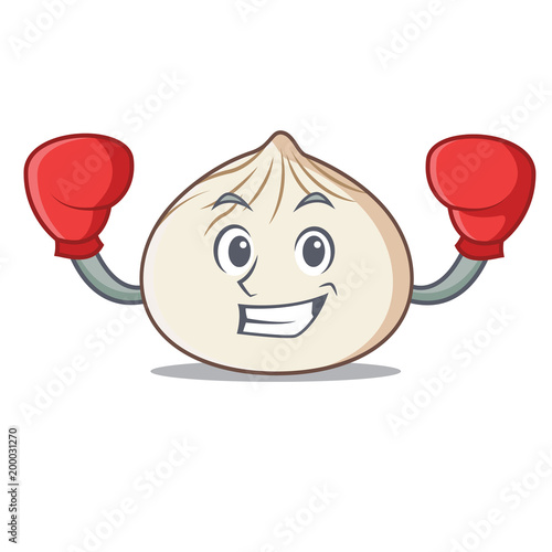 Boxing dimsum character cartoon style