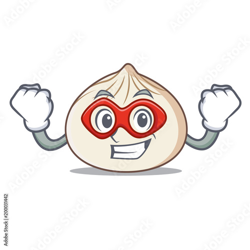 Super hero dimsum character cartoon style