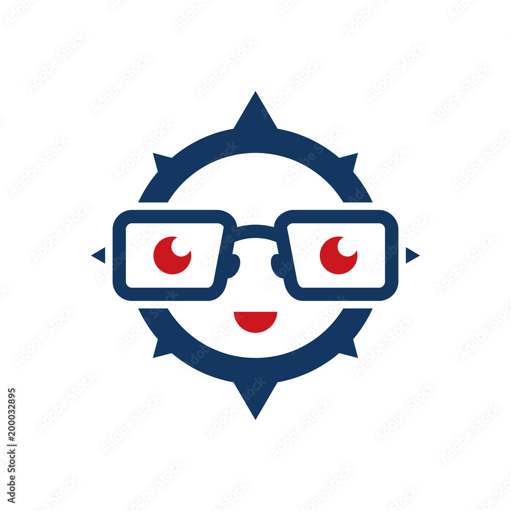 Geek Compass Logo Icon Design Geek Compass Logo Icon Design