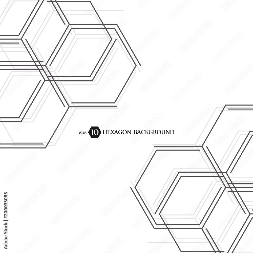 Hexagonal geometric background. Vector connection with lines and social network. Business presentation for your design and text. Minimal graphic concept. Eps 10 stock vector illustration. Hexagonal geometric background. Vector connection with lines and social network. Business presentation for your design and text. Minimal graphic concept. Eps 10 stock vector illustration.