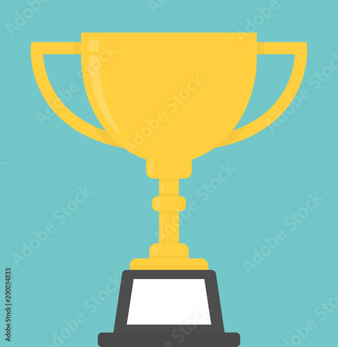 Golden Trophy icon with empty space for text on the stand