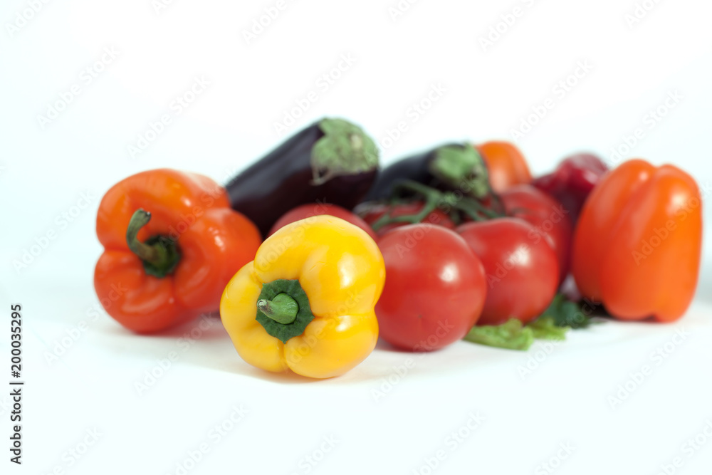 closeup of fresh vegetables.isolated on a white background closeup of fresh vegetables.isolated on a white background