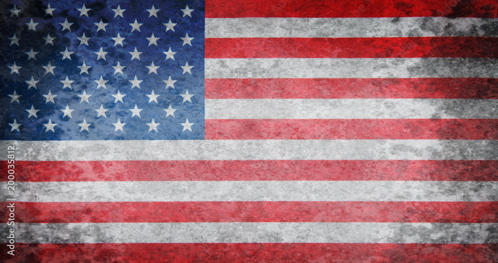 Naklejka premium Flag of USA