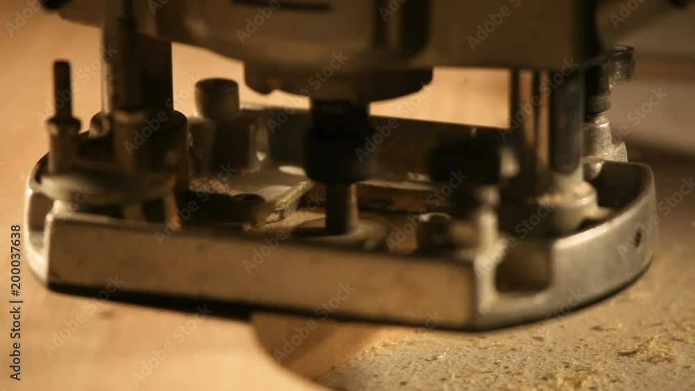 Milling cutter manual electric working the edge of the wooden boards Milling cutter manual electric working the edge of the wooden boards