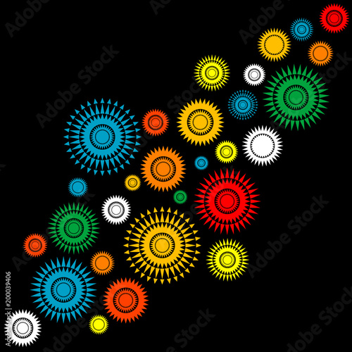 Abstract background with colorful round shapes