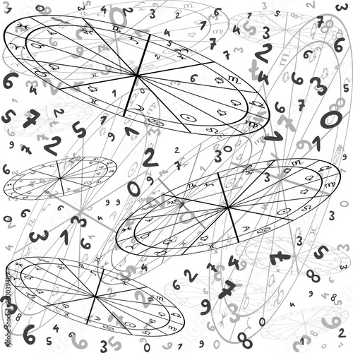 Astrology and numerology concept