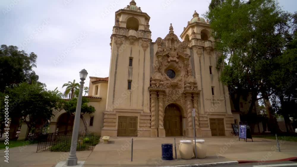 Dolly to the left focussed on Casa del Prado Theater in San Diego’s Balboa Park. Dolly to the left focussed on Casa del Prado Theater in San Diego’s Balboa Park.