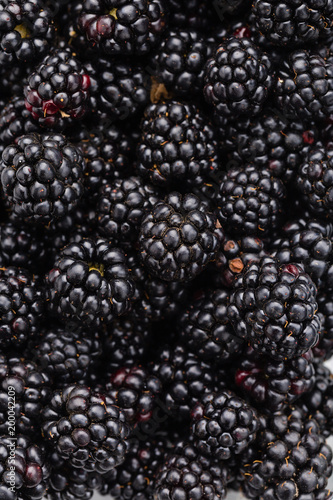 Closeup of ripe blackberry