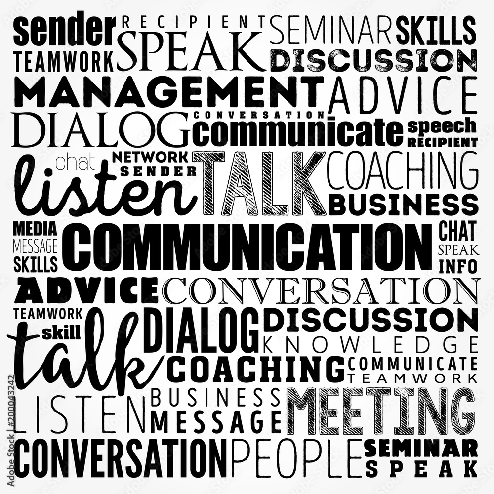 Fototapeta premium COMMUNICATION word cloud collage, business concept background