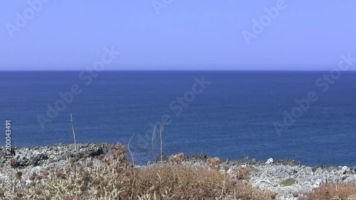 Pan shot on Mediterranean Sea, Sea of Crete. photo
