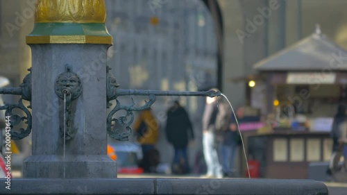 Water flowing from the Simsonbrunnen  photo