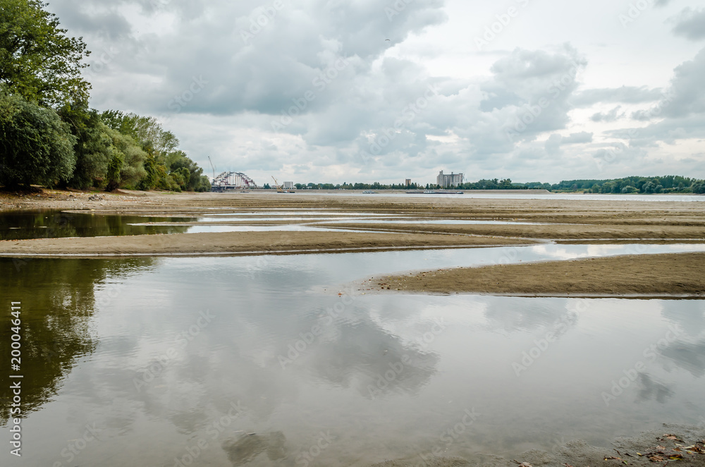 The coast of the Danube River near the city of Novi Sad The coast of the Danube River near the city of Novi Sad
