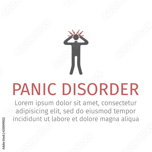Panic disorder icon. Vector illustration
