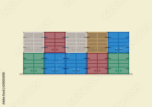 Cargo container vector illustration