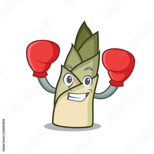 Boxing bamboo shoot character cartoon