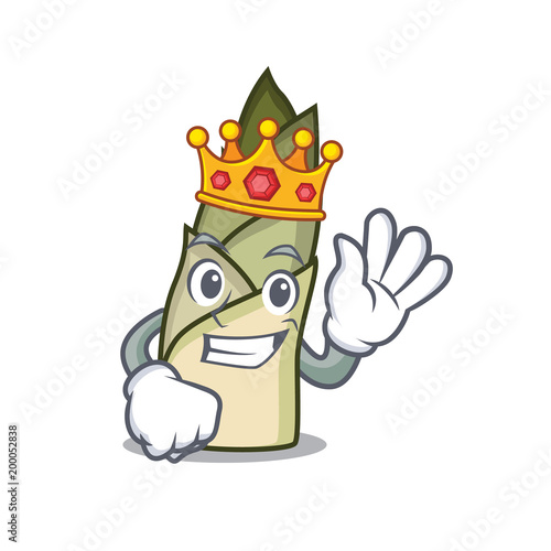 King bamboo shoot mascot cartoon